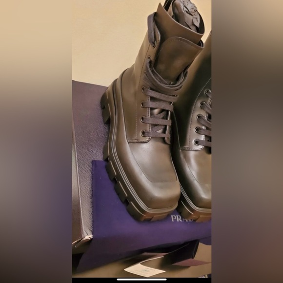 Prada Monolith Combat Boots main image 5